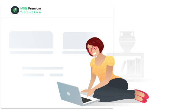 Web developer working on website services