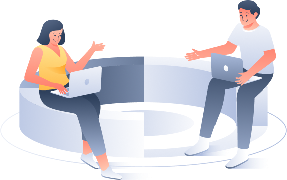 Web developer working on website services